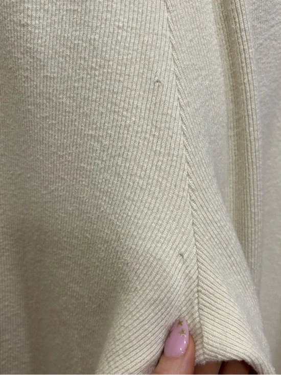 ZARA Cream Textured Knit Wide Leg Trousers Size Small Minimalist Old Money - Picture 6 of 6